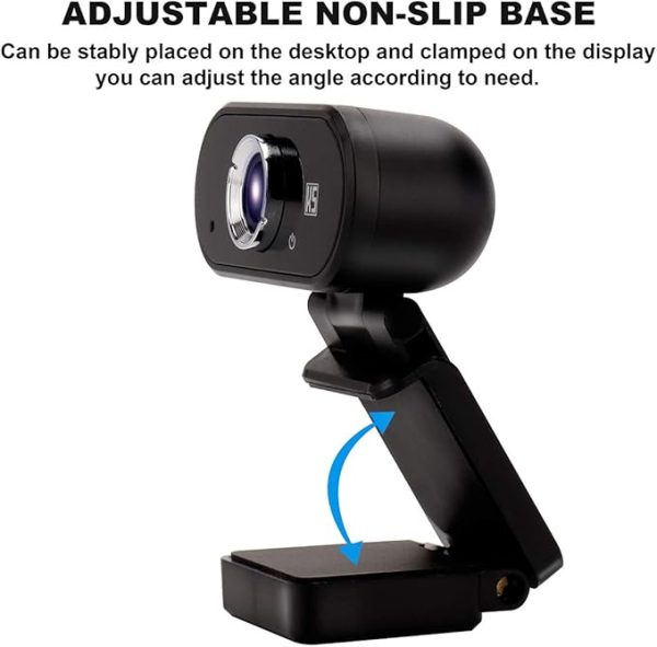 Webcam HD 1080P Video, Buit-in Microphone, Computer USB Web Cam with Tripod and Privacy Cover, Plug and Play, PC Webcam for Video Calling, Conferencing, Compatible with Desktop, Laptop - Image 6
