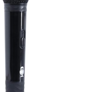 Singing Machine Portable Wireless Microphone (Black) - Premium Unidirectional Wireless Mic for Singing, Speeches & Events - Cordless Mic Compatible with Karaoke Machines, Computers, PA Systems & More
