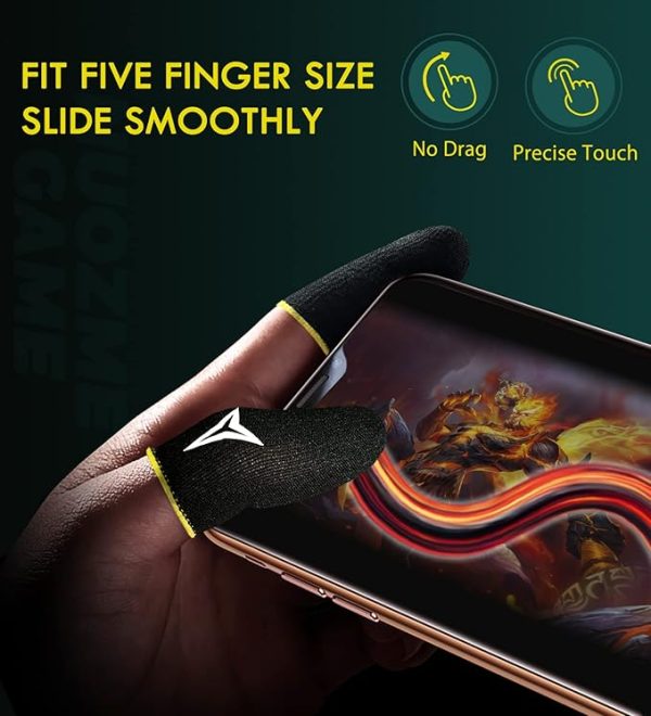 3 Colors 15 Pack E-Sports Light Model Gaming Finger Sleeves, 0.15mm Superconducting Nanofibers, Smooth Feel, Anti-Sweat, Extremely Thin, Fit All Touchscreen Devices - Image 6