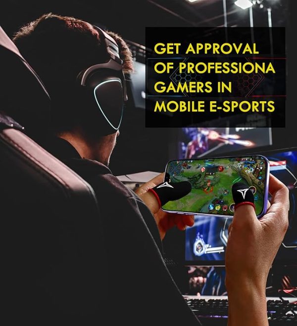 3 Colors 15 Pack E-Sports Light Model Gaming Finger Sleeves, 0.15mm Superconducting Nanofibers, Smooth Feel, Anti-Sweat, Extremely Thin, Fit All Touchscreen Devices - Image 2