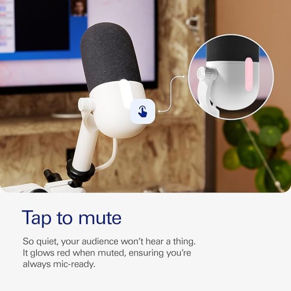 Elgato Wave Neo – USB Condenser Microphone, Tap to Mute, for Gaming, Streaming, Meetings, Voice Recording on Teams/Zoom/OBS/Twitch/YouTube & more, Plug-’n-Play, Works on Laptop, PC, Mac, iPad, iPhone - Image 2