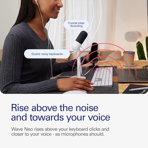 Elgato Wave Neo – USB Condenser Microphone, Tap to Mute, for Gaming, Streaming, Meetings, Voice Recording on Teams/Zoom/OBS/Twitch/YouTube & more, Plug-’n-Play, Works on Laptop, PC, Mac, iPad, iPhone - Image 5