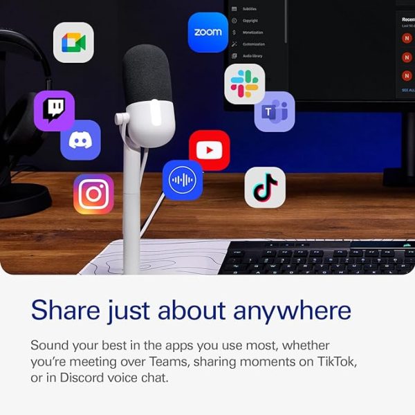 Elgato Wave Neo – USB Condenser Microphone, Tap to Mute, for Gaming, Streaming, Meetings, Voice Recording on Teams/Zoom/OBS/Twitch/YouTube & more, Plug-’n-Play, Works on Laptop, PC, Mac, iPad, iPhone - Image 3