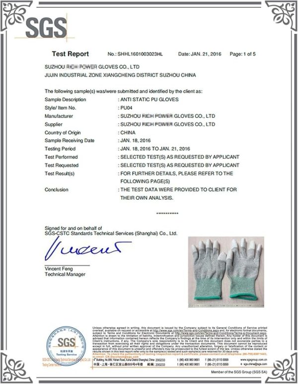 ThxToms ESD Anti Static Gloves, High Resistance Carbon Fiber Computer gloves, Large 1 Pair - Image 2