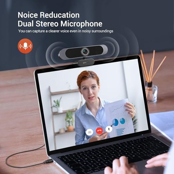 DEPSTECH 4K Webcam, DW49 HD 8MP Equipped with Sony Sensor Autofocus Webcam with Microphone, Privacy Cover, Plug Play USB Computer Web Camera for Pro Streaming/Online Teaching/Video Calling/Zoom/Skype - Image 2