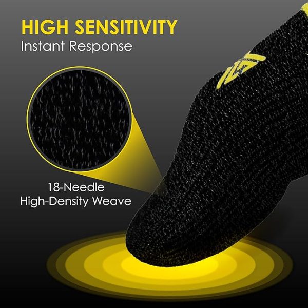 MGC ClawSocks 6 Pack Carbon, Gamer Finger & Thumb Sleeves, Mobile Gaming Stabilizer & Compression Support - Image 4