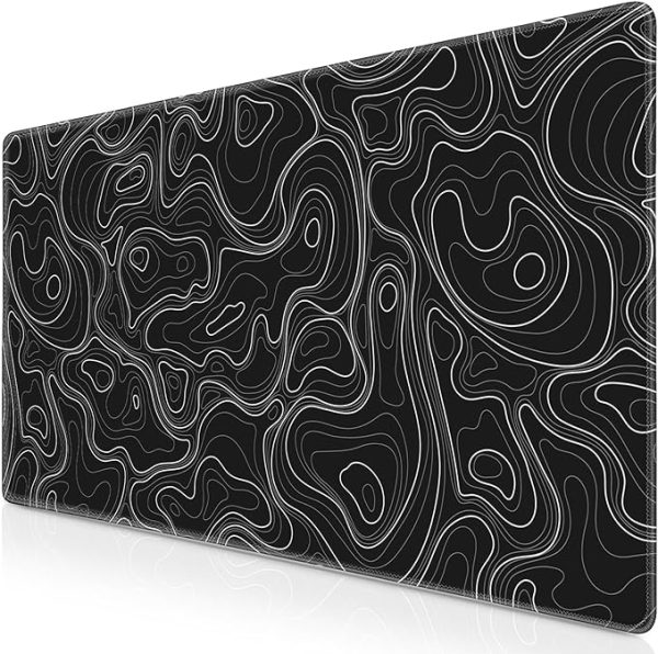 Gaming Mouse Pad, Canjoy Topographic Contour Mouse Pad 31.5x11.8inch Large Extended Computer Mouse Mat Keyboard Full Desk Mousepad for Gaming, Office, Home - Image 8
