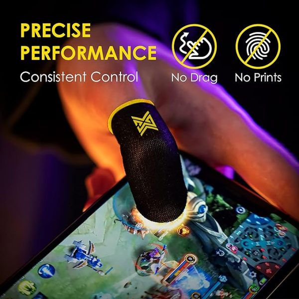 MGC ClawSocks 6 Pack Carbon, Gamer Finger & Thumb Sleeves, Mobile Gaming Stabilizer & Compression Support - Image 5