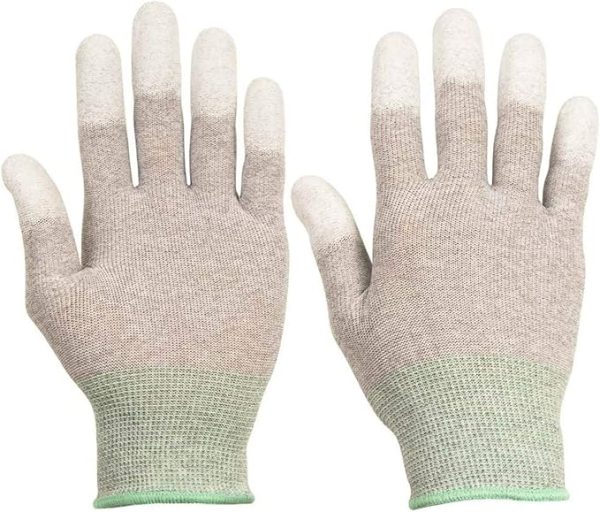 ThxToms ESD Anti Static Gloves, High Resistance Carbon Fiber Computer gloves, Large 1 Pair
