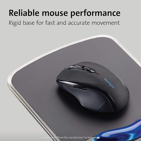Kensington Duo Gel Mouse Pad with Wrist Rest, Ergonomic Mouse Pad with Wrist Support for Pain Relief, Comfortable Non-Skid Gel Mouse Pad for Computer, Laptop, Office & Home 9.6" x 7.6", Blue K62401AM - Image 5