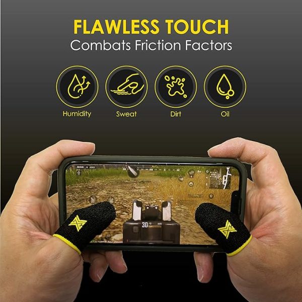MGC ClawSocks 6 Pack Carbon, Gamer Finger & Thumb Sleeves, Mobile Gaming Stabilizer & Compression Support - Image 3