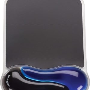 Kensington Duo Gel Mouse Pad with Wrist Rest, Ergonomic Mouse Pad with Wrist Support for Pain Relief, Comfortable Non-Skid Gel Mouse Pad for Computer, Laptop, Office & Home 9.6" x 7.6", Blue K62401AM
